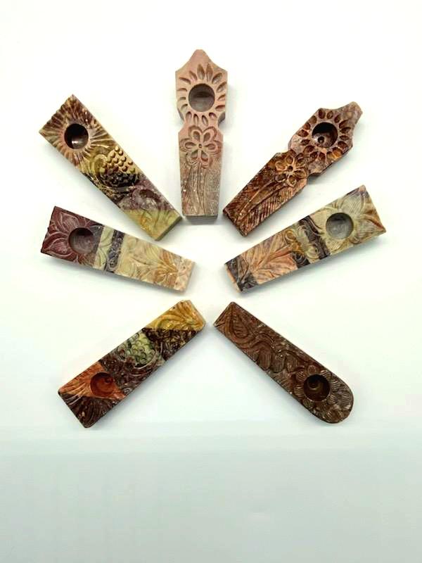 Carved Marble Stone Pipe